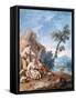 Three Peasants Resting on a River Bank, C1750-Giuseppe Zais-Framed Stretched Canvas