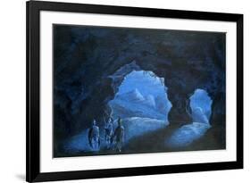 Three People in a Cave in the Mountains, 1825-George Sand-Framed Giclee Print