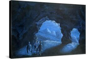 Three People in a Cave in the Mountains, 1825-George Sand-Stretched Canvas