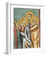 Three People in a Church, Panagia Too Araka, Bizantine, Troodos Mountains, Cyprus-null-Framed Giclee Print