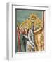 Three People in a Church, Panagia Too Araka, Bizantine, Troodos Mountains, Cyprus-null-Framed Giclee Print