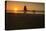 Three People Walk Along Cannon Beach, Oregon, at Sunset-Ben Coffman-Stretched Canvas