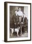 Three People with Terrier Dog-null-Framed Photographic Print