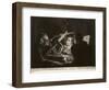 Three Persons Viewing the Gladiator by Candlelight, Engraved by William Pether, 1769-Joseph Wright of Derby-Framed Giclee Print