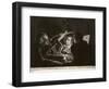 Three Persons Viewing the Gladiator by Candlelight, Engraved by William Pether, 1769-Joseph Wright of Derby-Framed Giclee Print