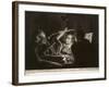 Three Persons Viewing the Gladiator by Candlelight, Engraved by William Pether, 1769-Joseph Wright of Derby-Framed Giclee Print