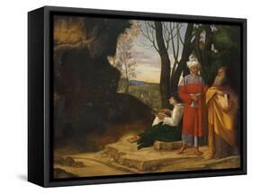 Three Philosophers, 1508-1509-Giorgione-Framed Stretched Canvas