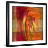 Three Pink Lilies-Robert Cattan-Framed Photographic Print