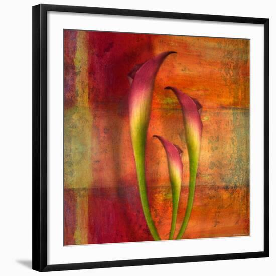 Three Pink Lilies-Robert Cattan-Framed Photographic Print