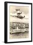 Three Planes over Civic Center, San Diego, California-null-Framed Art Print