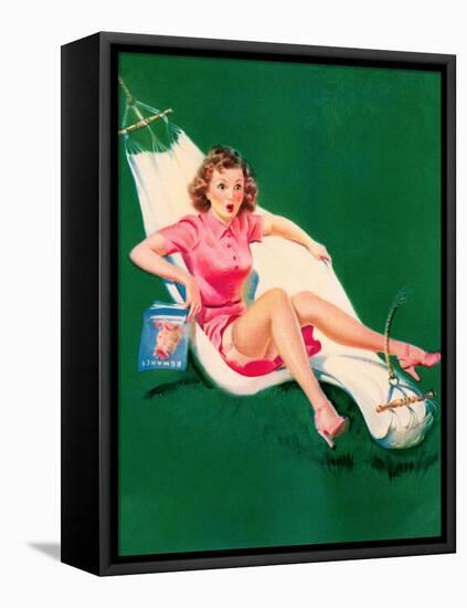 Three-Point Landing c1940s-Art Frahm-Framed Stretched Canvas