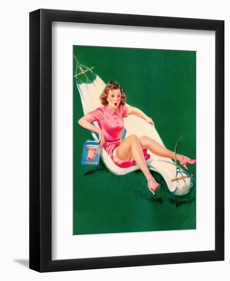 Three-Point Landing c1940s-Art Frahm-Framed Art Print
