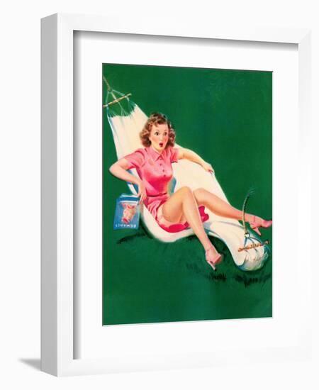 Three-Point Landing c1940s-Art Frahm-Framed Art Print