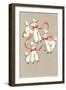 Three Poodles Caricature-null-Framed Art Print