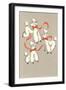 Three Poodles Caricature-null-Framed Art Print