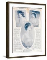 Three Portraits of Lina Cavalieri-null-Framed Art Print