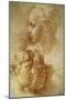 Three Profiles-Parmigianino-Mounted Art Print