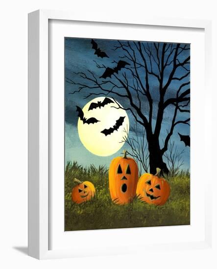 Three Pumpkins-Debbi Wetzel-Framed Giclee Print