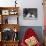 Three Puppies from the Riu-Gu Kennel Sit Next to a Tub of Plants-null-Stretched Canvas displayed on a wall