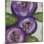 Three Purple Florals-Sherry DiPaolo Art-Mounted Giclee Print