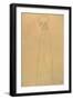 Three Quarter Length Portrait of a Skelton Dressed in Long Gown-Gustav Klimt-Framed Giclee Print