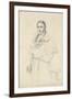 Three-Quarter-Length Portrait of Jean-Francois-Antoine Forest (Graphite on White Wove Paper)-Jean Auguste Dominique Ingres-Framed Giclee Print