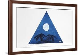 Three Quarter Moon-Two Evening Stars-Bill Beckley-Framed Collectable Print