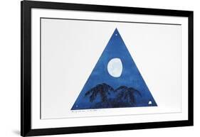 Three Quarter Moon-Two Evening Stars-Bill Beckley-Framed Collectable Print