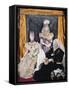 Three Queens - Collage Portraits of Queen Victoria, Alexandra and Mary-null-Framed Stretched Canvas