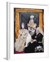 Three Queens - Collage Portraits of Queen Victoria, Alexandra and Mary-null-Framed Giclee Print