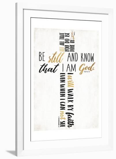 Three Quote Cross Too-Milli Villa-Framed Art Print