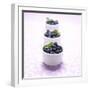 Three Ramekins Full of Blueberries-John Montana-Framed Photographic Print