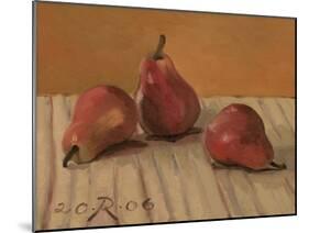Three Red Pears, 2006-Raimonda Kasparaviciene Jatkeviciute-Mounted Giclee Print