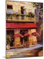 Three Red Umbrellas-Keith Wicks-Mounted Art Print