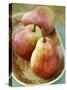 Three Red Williams Pears in a Bowl-Alain Caste-Stretched Canvas