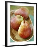 Three Red Williams Pears in a Bowl-Alain Caste-Framed Photographic Print