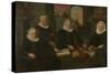 Three Regentesses and the 'House Mother' of the Amsterdam Lepers' Asylum-Werner van den Valckert-Stretched Canvas