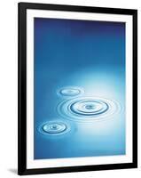 Three Rings in Blue Water with Bright Light Reflection-null-Framed Photographic Print