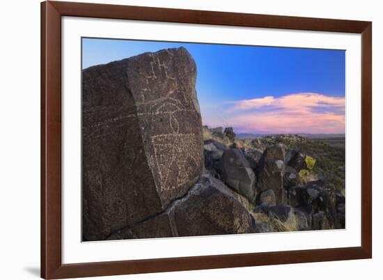 Three Rivers Petroglyph Site, Blm, New Mexico, Usa-Christian Heeb-Framed Photographic Print