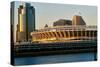 Three Rivers Stadium on Ohio River, Cincinnati, OH-null-Stretched Canvas