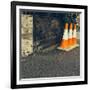 Three Road Cones-Clive Nolan-Framed Photographic Print