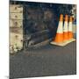 Three Road Cones-Clive Nolan-Mounted Photographic Print