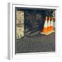 Three Road Cones-Clive Nolan-Framed Photographic Print