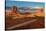 Three Rocks in the Monument Valley.-lucky-photographer-Stretched Canvas