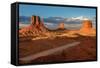 Three Rocks in the Monument Valley.-lucky-photographer-Framed Stretched Canvas