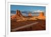 Three Rocks in the Monument Valley.-lucky-photographer-Framed Photographic Print