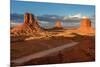 Three Rocks in the Monument Valley.-lucky-photographer-Mounted Photographic Print