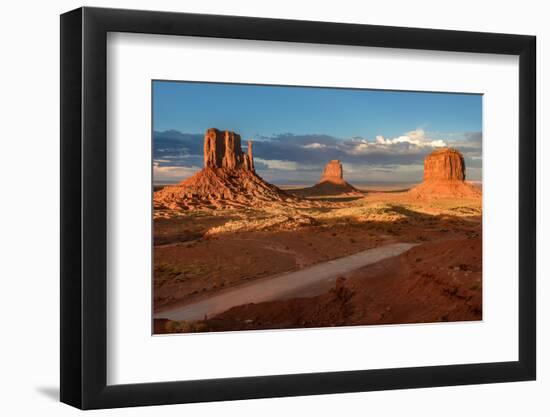 Three Rocks in the Monument Valley.-lucky-photographer-Framed Photographic Print