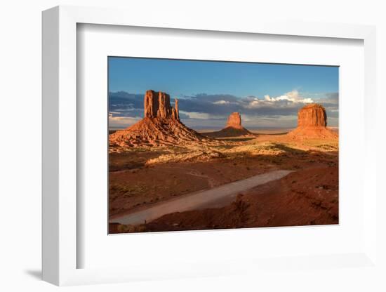 Three Rocks in the Monument Valley.-lucky-photographer-Framed Photographic Print