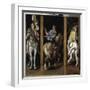 Three Roman Soldiers Riding, 1536-40 (Oil on Canvas)-Giulio Romano-Framed Giclee Print
